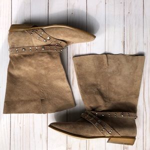 Decree light brown / tan leather boots